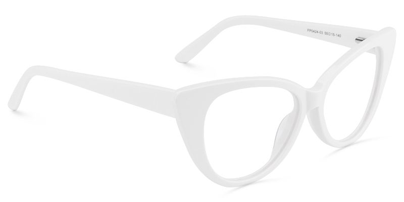 Cat Eye White Glasses | ZEELOOL UK3