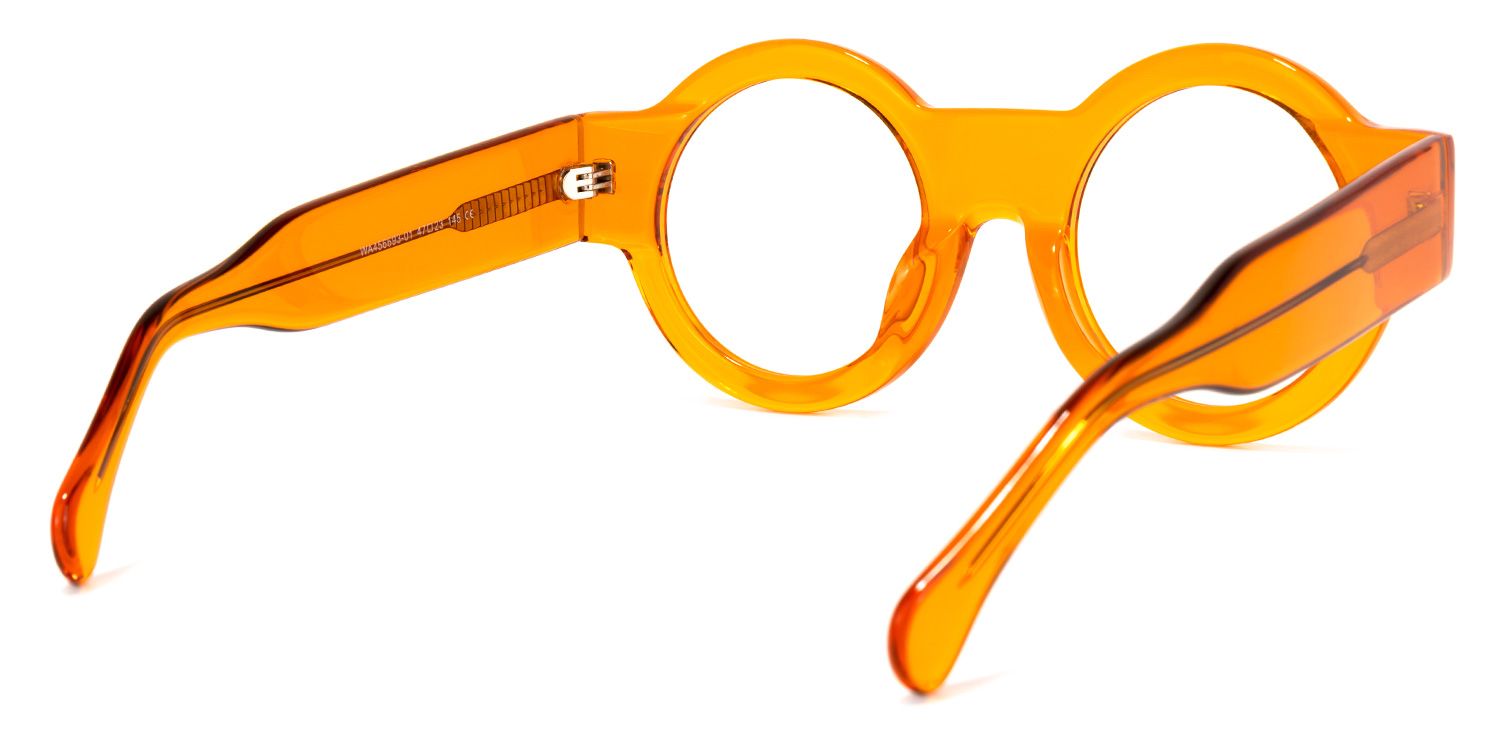 Hardnett Round Orange Glasses | ZEELOOL UK4