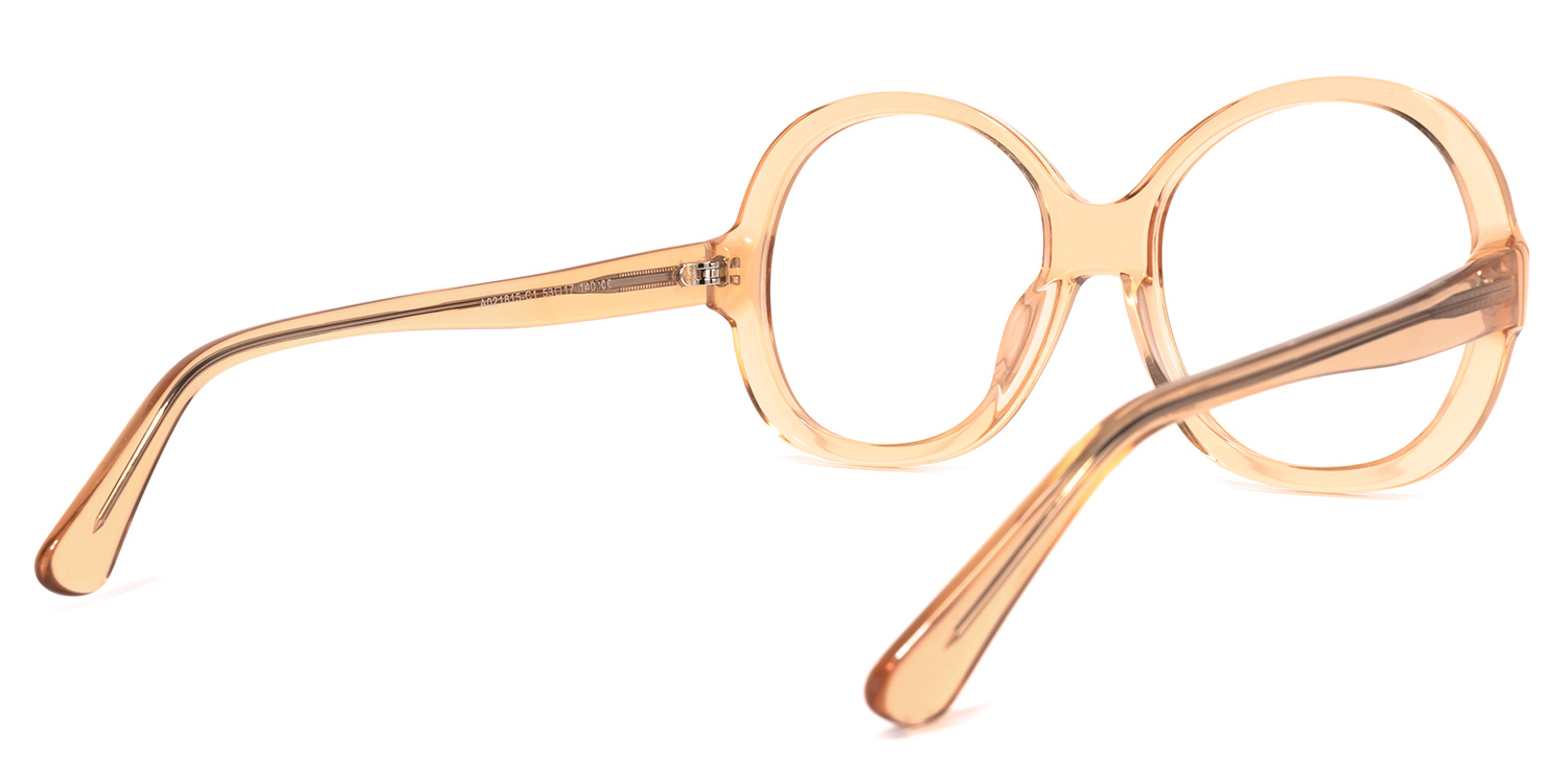 Bryan Round Orange Glasses | ZEELOOL UK4