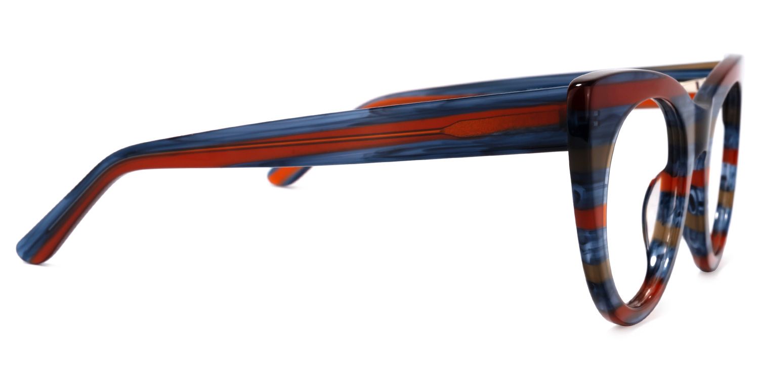 Aronia Cateye Blue-Red Glasses | ZEELOOL UK3