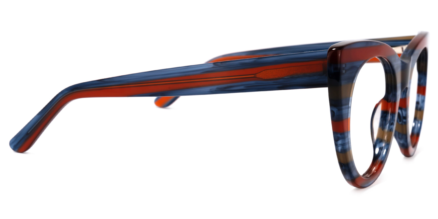 Aronia Cateye Blue-Red Glasses | ZEELOOL UK3