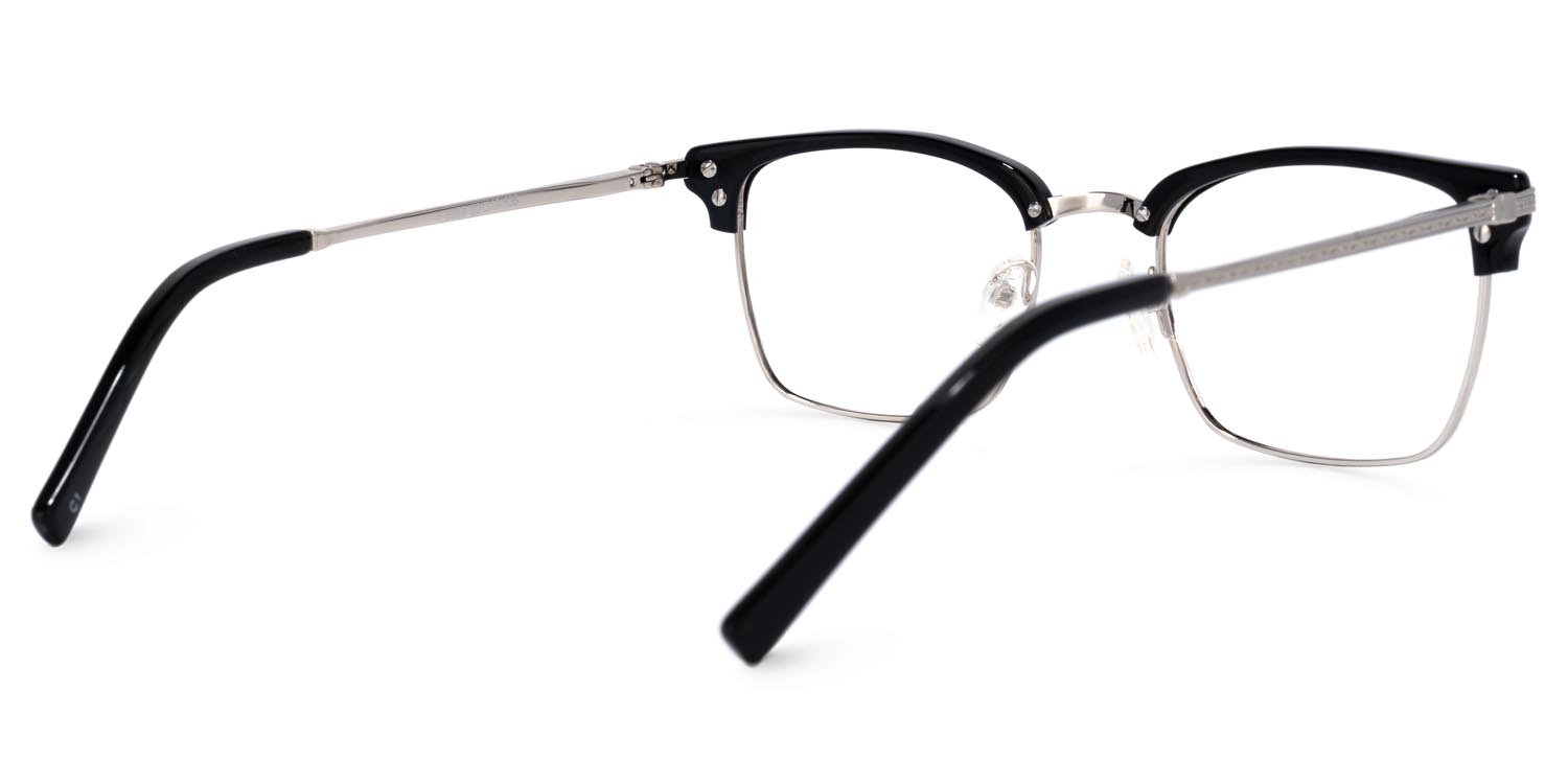 Simmons Browline Black Glasses | ZEELOOL UK4