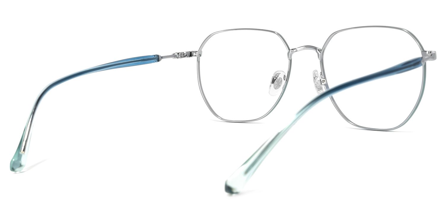 Veronica Geometric Blue Glasses | ZEELOOL UK4