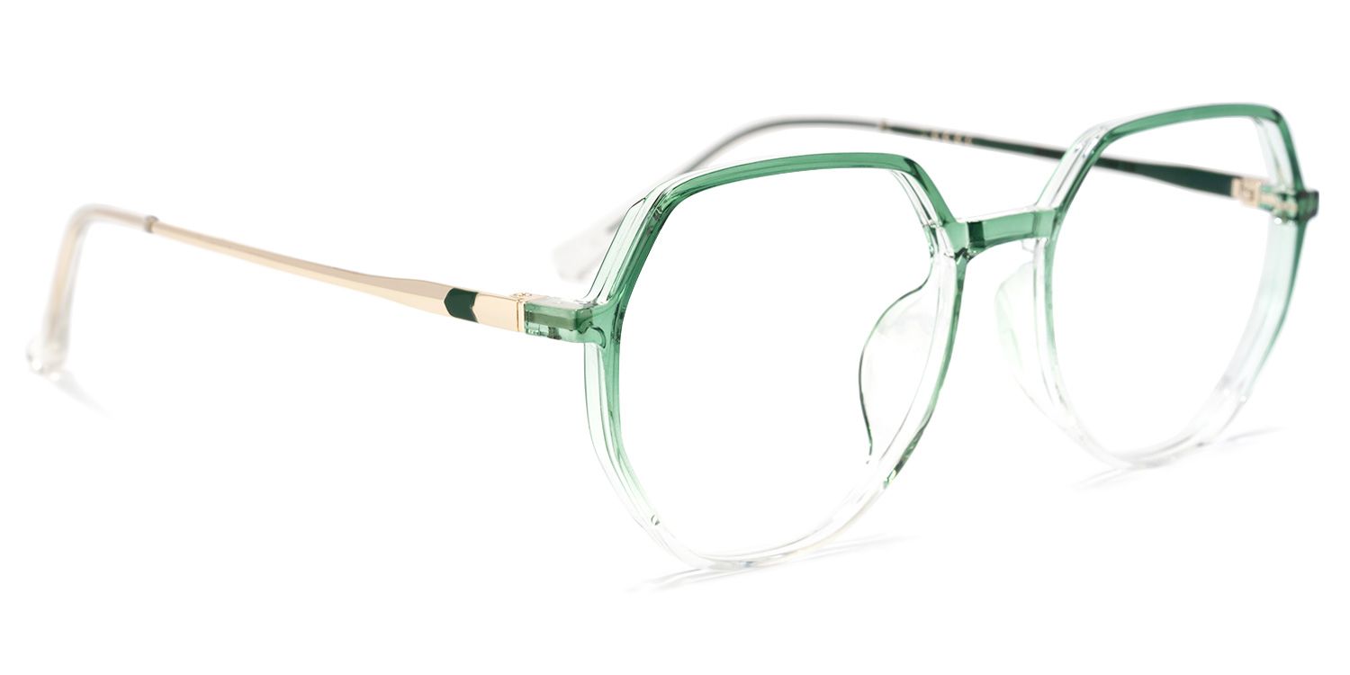 Gonzalez Geometric Green Glasses | ZEELOOL UK2