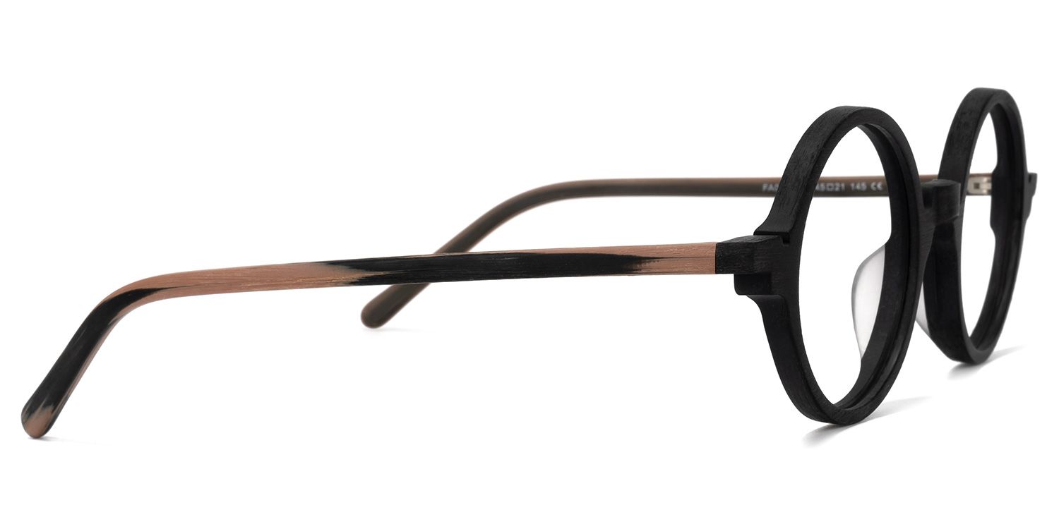 Otto Round Black Glasses Eyeglasses and Acetate Frames2