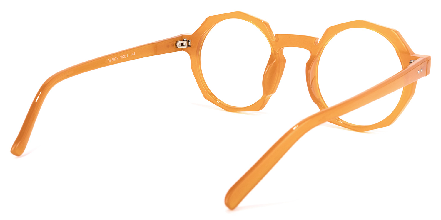Goodwin Geometric Earthy-Yellow Glasses | ZEELOOL UK4