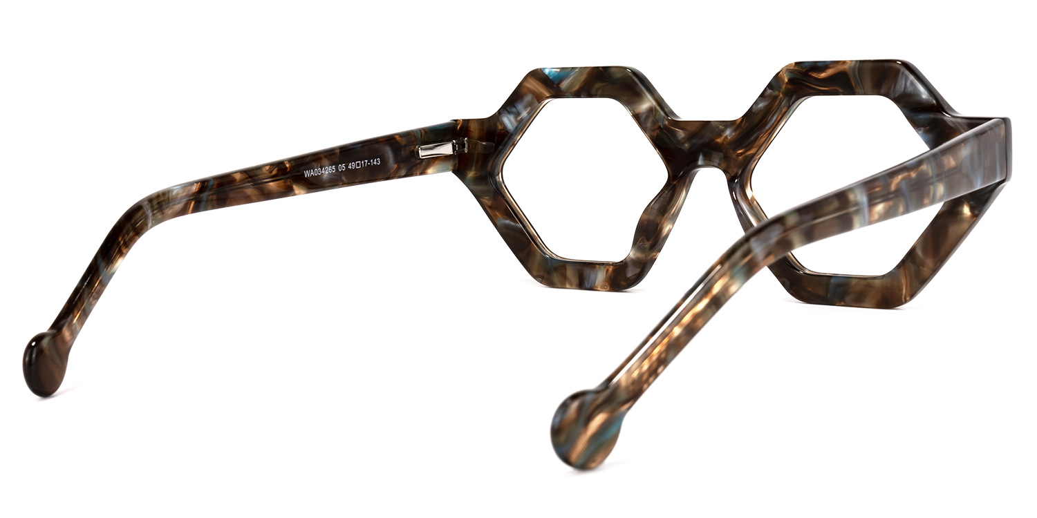 Barreto Geometric Brown Eyeglasses with Bold Frames4