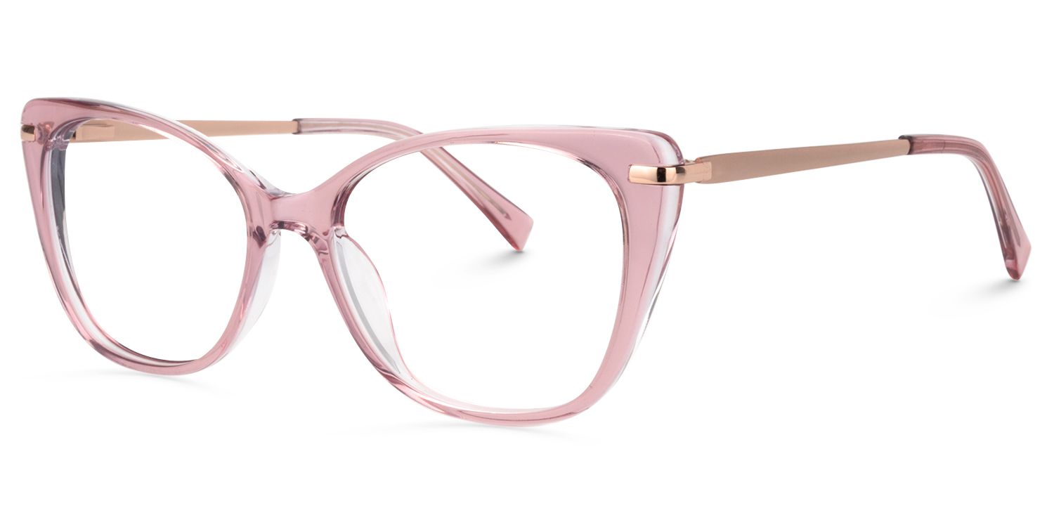 Cat Eye Pink Glasses | ZEELOOL UK2