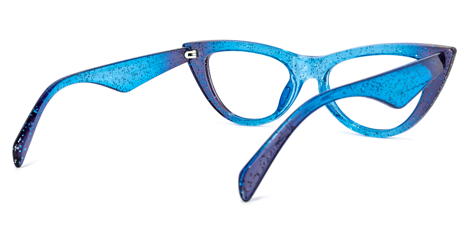 Harding Cateye Blue Glasses | ZEELOOL UK4