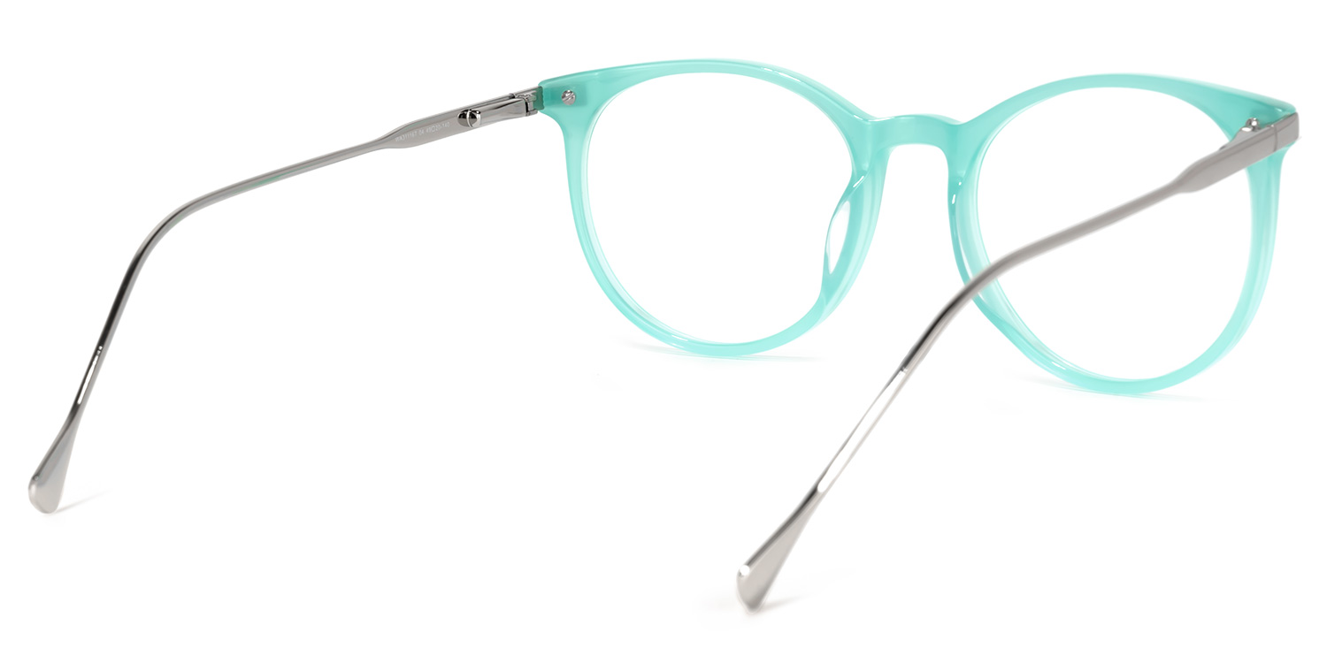 Lenid Round Light-Green Glasses | ZEELOOL UK3