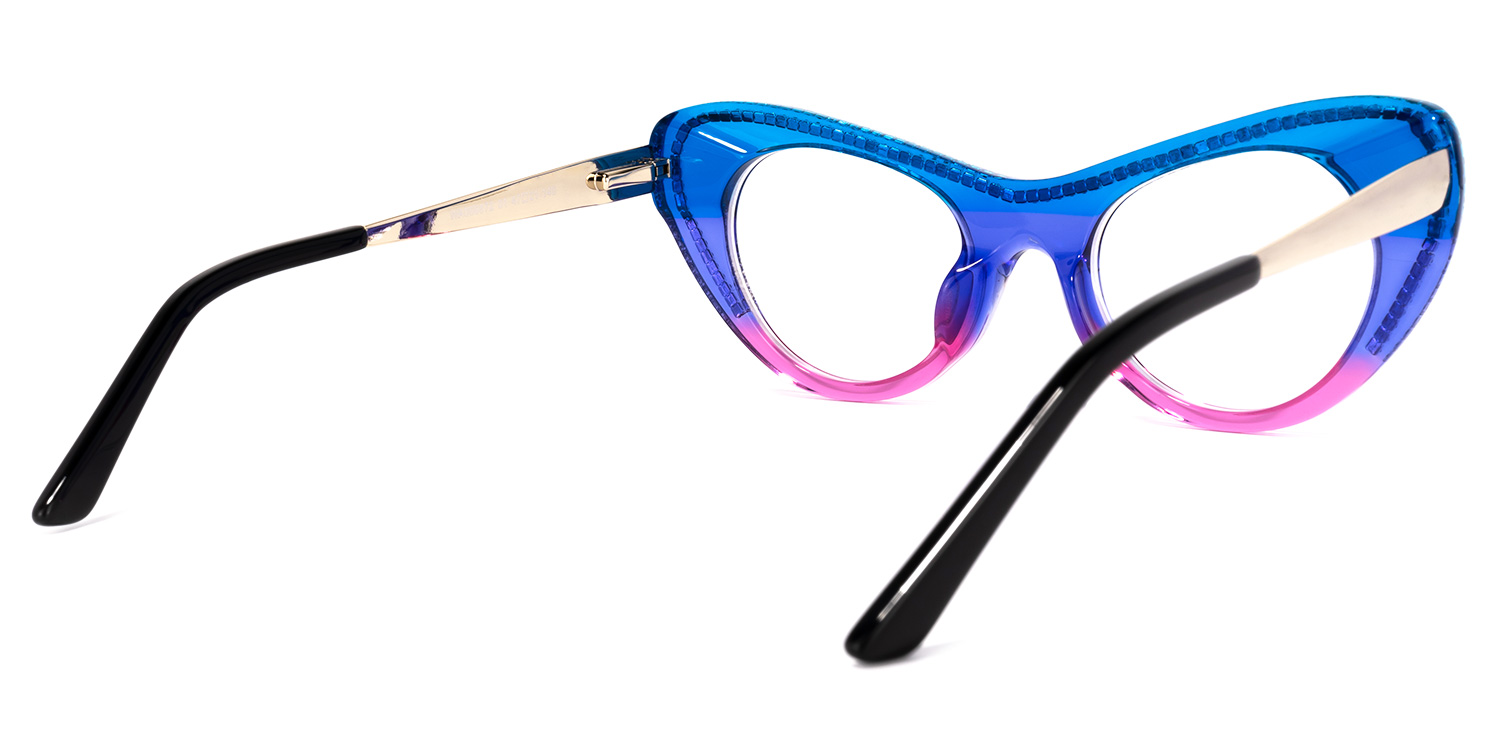 Shirley Cateye Two-tone Glasses | ZEELOOL UK4