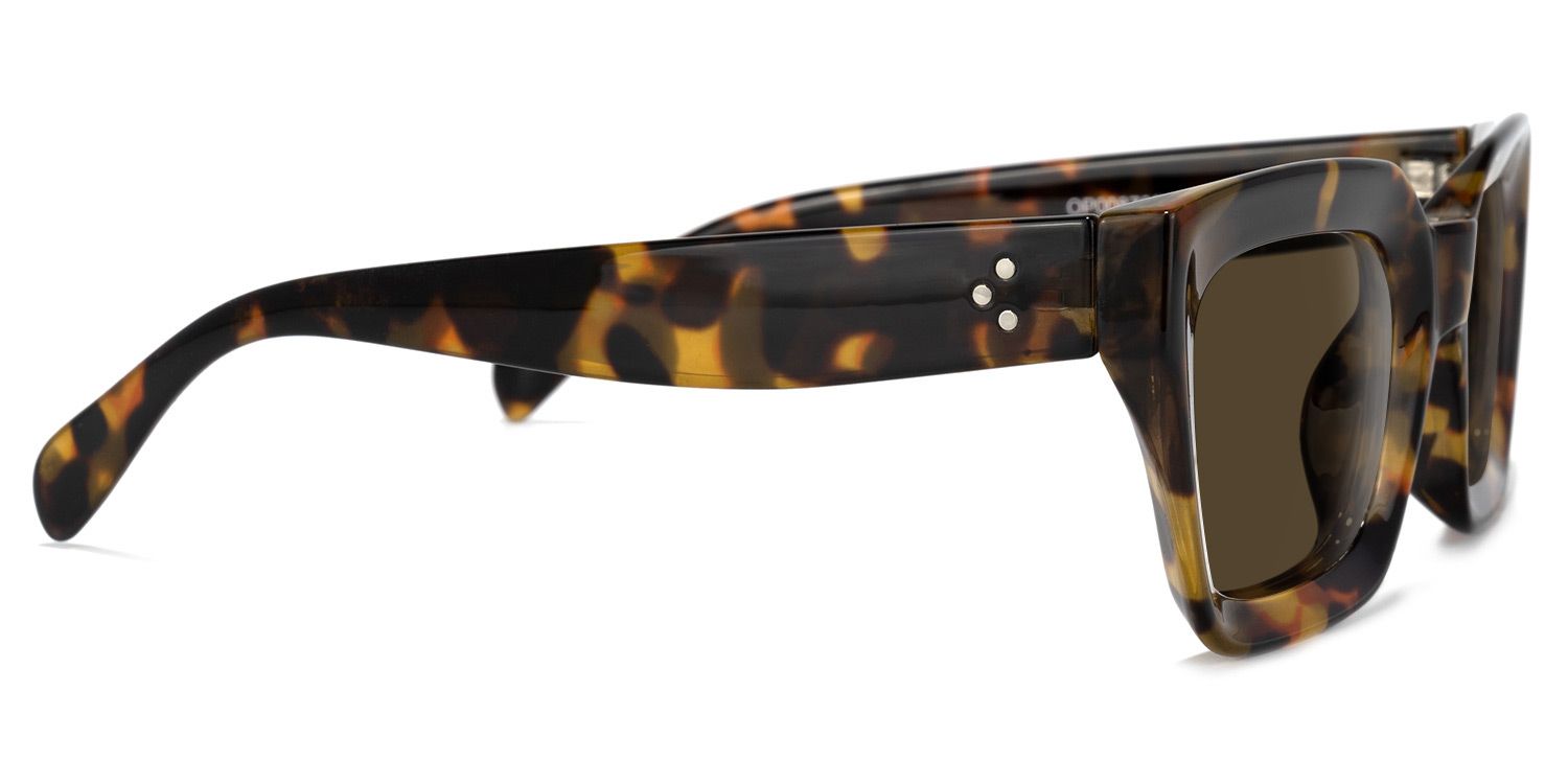 Nevaeh Square Tortoise Sunglasses | ZEELOOL UK2