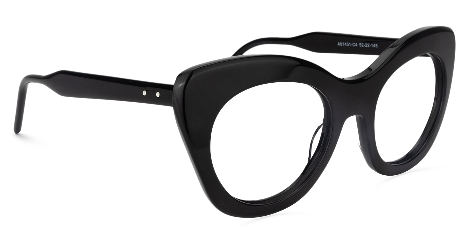 Cat-eye Black Glasses | ZEELOOL UK3