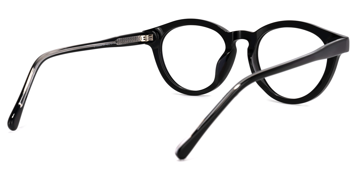 Pierce Round Black Glasses | ZEELOOL UK3