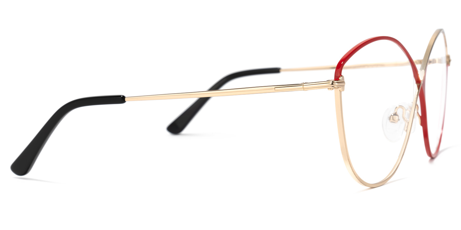 Garcia Geometric Red-Gold Glasses | ZEELOOL UK2
