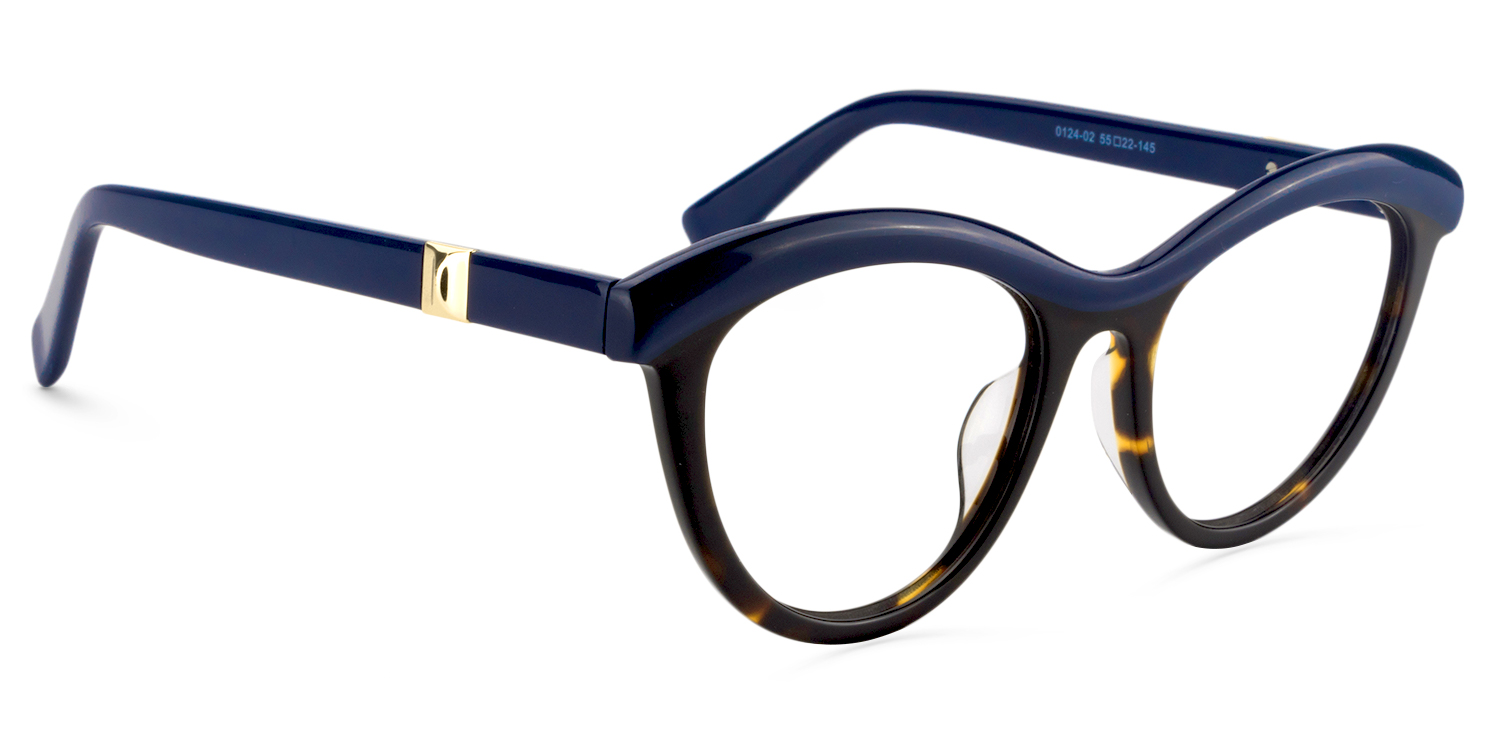 Cat Eye Blue Glasses | ZEELOOL UK3