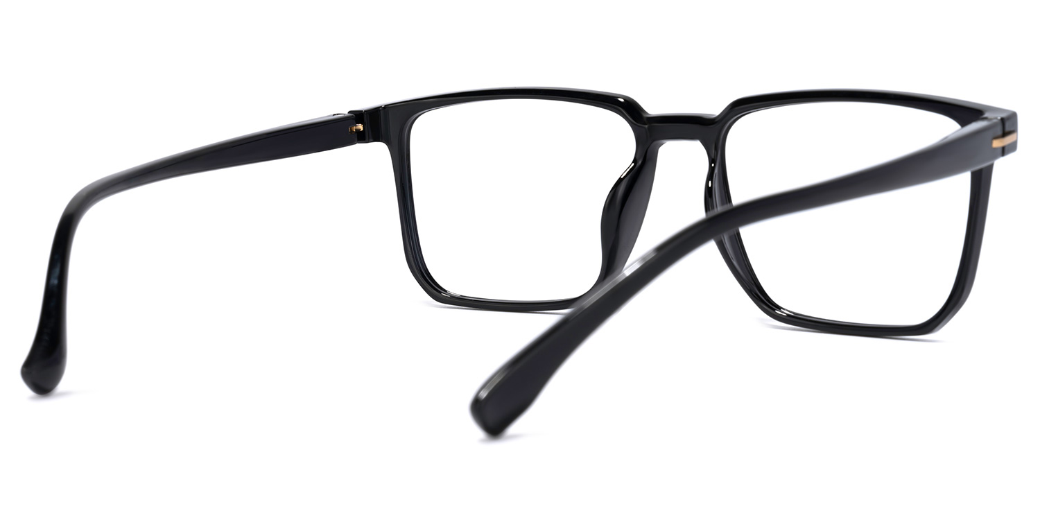 Zavala Rectangle Black Glasses3