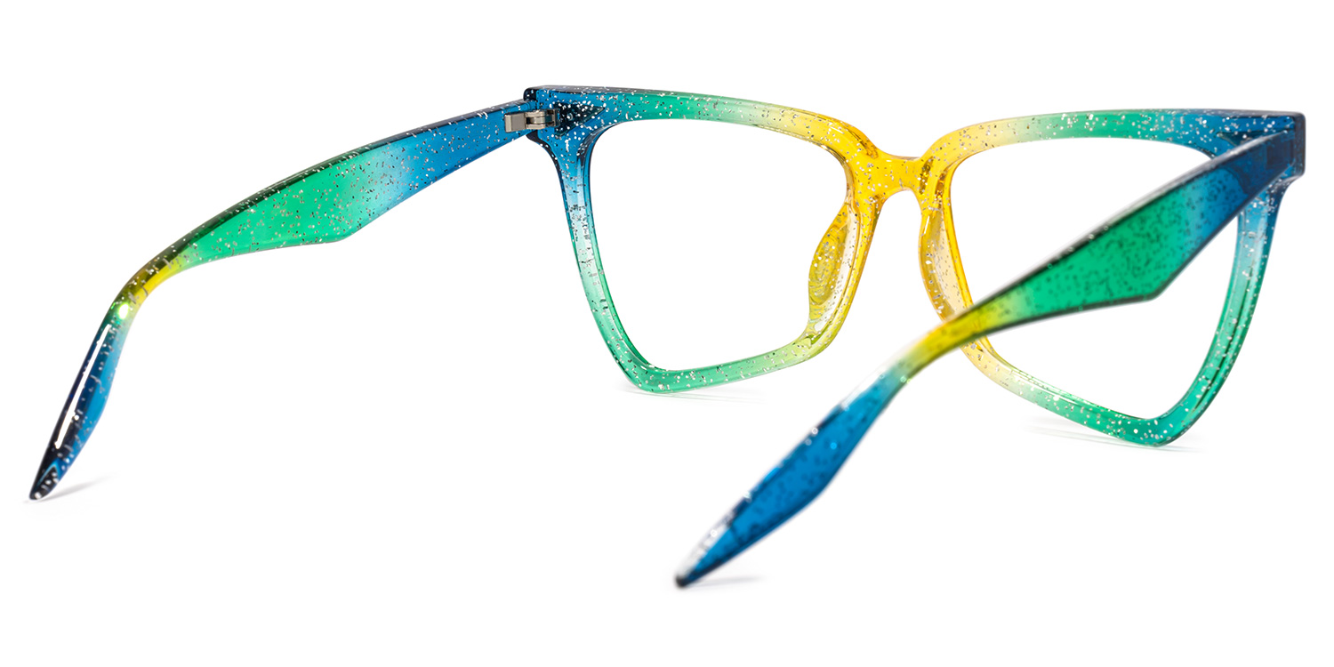 Geometrical Rainbow Eyeglasses | ZEELOOL UK3