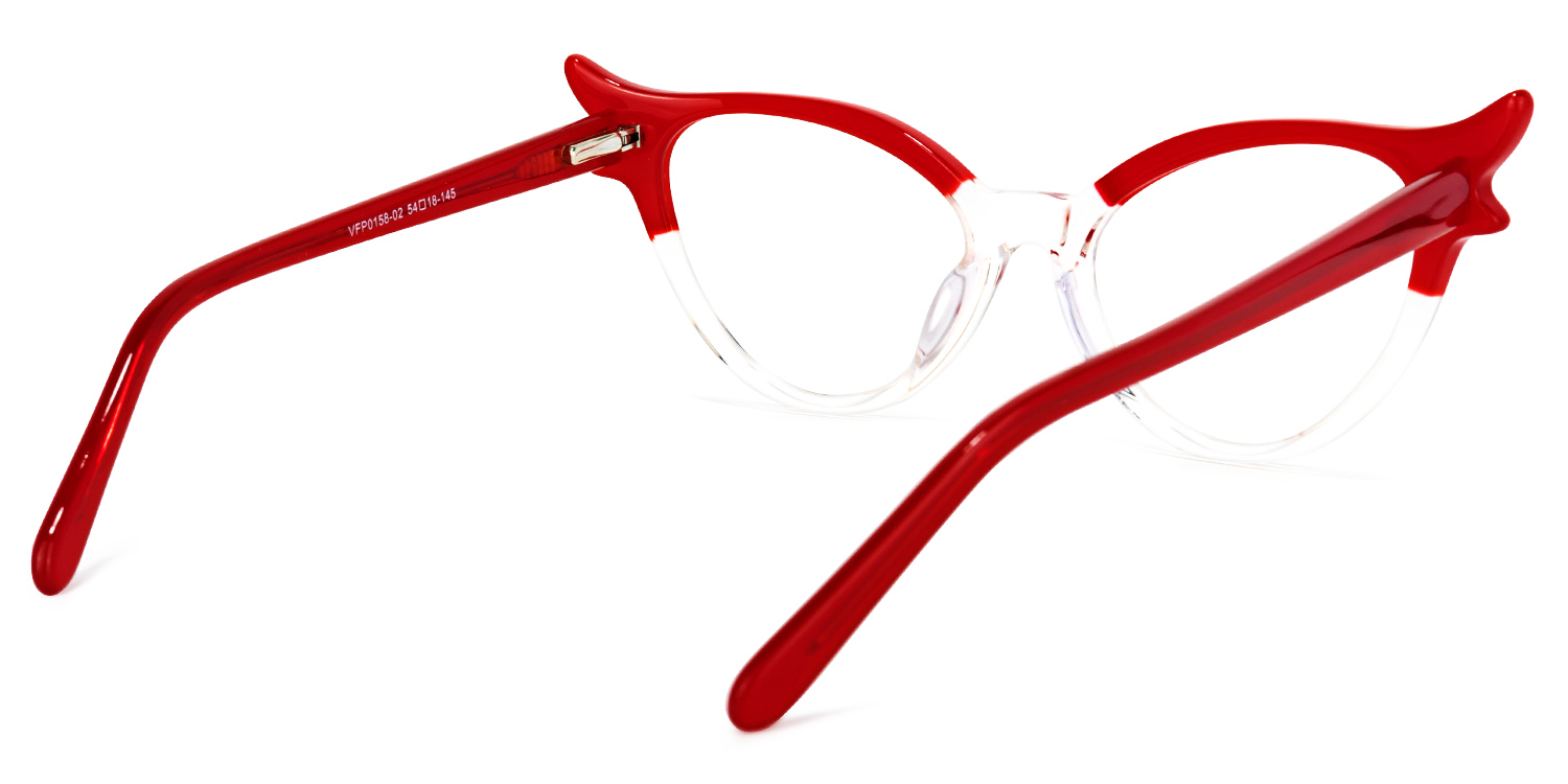 Judy Cat Eye Red Glasses | ZEELOOL UK4
