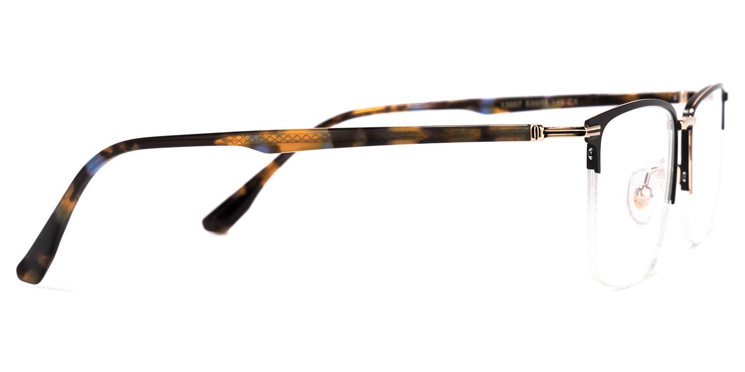 Simms Square Black Glasses | ZEELOOL UK2