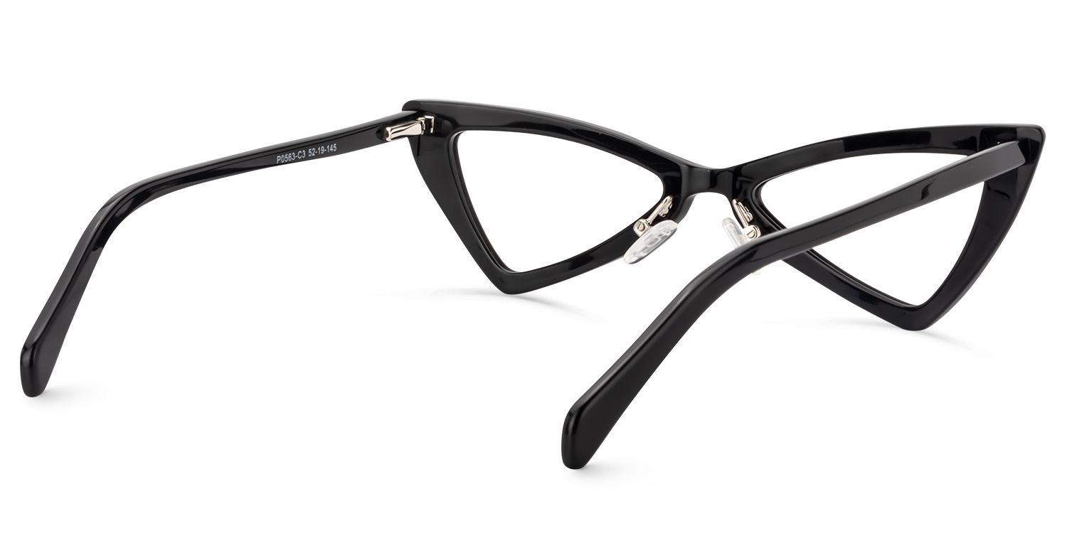 Cammie Cat Eye Black Glasses | ZEELOOL UK4