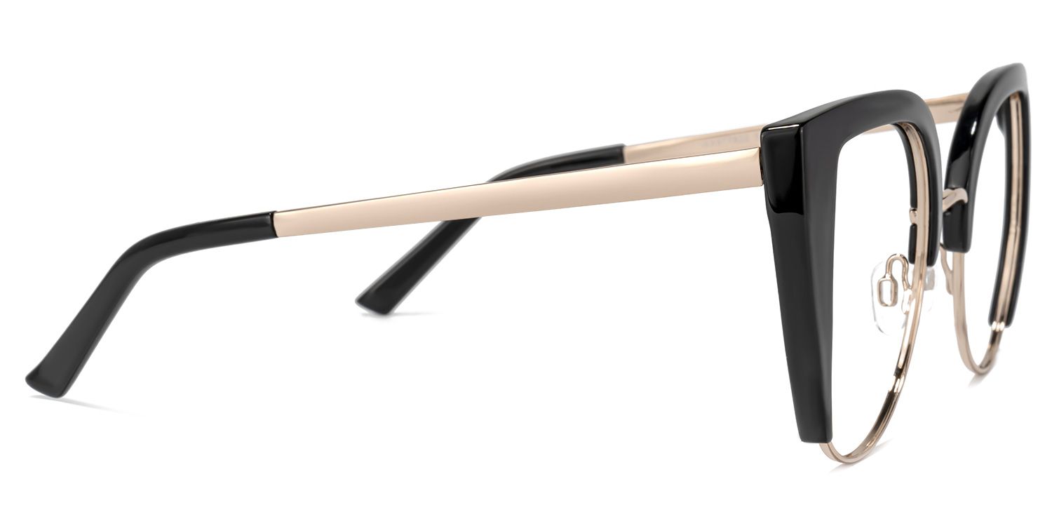 Brewer Cateye Black Frame Glasses | ZEELOOL UK2