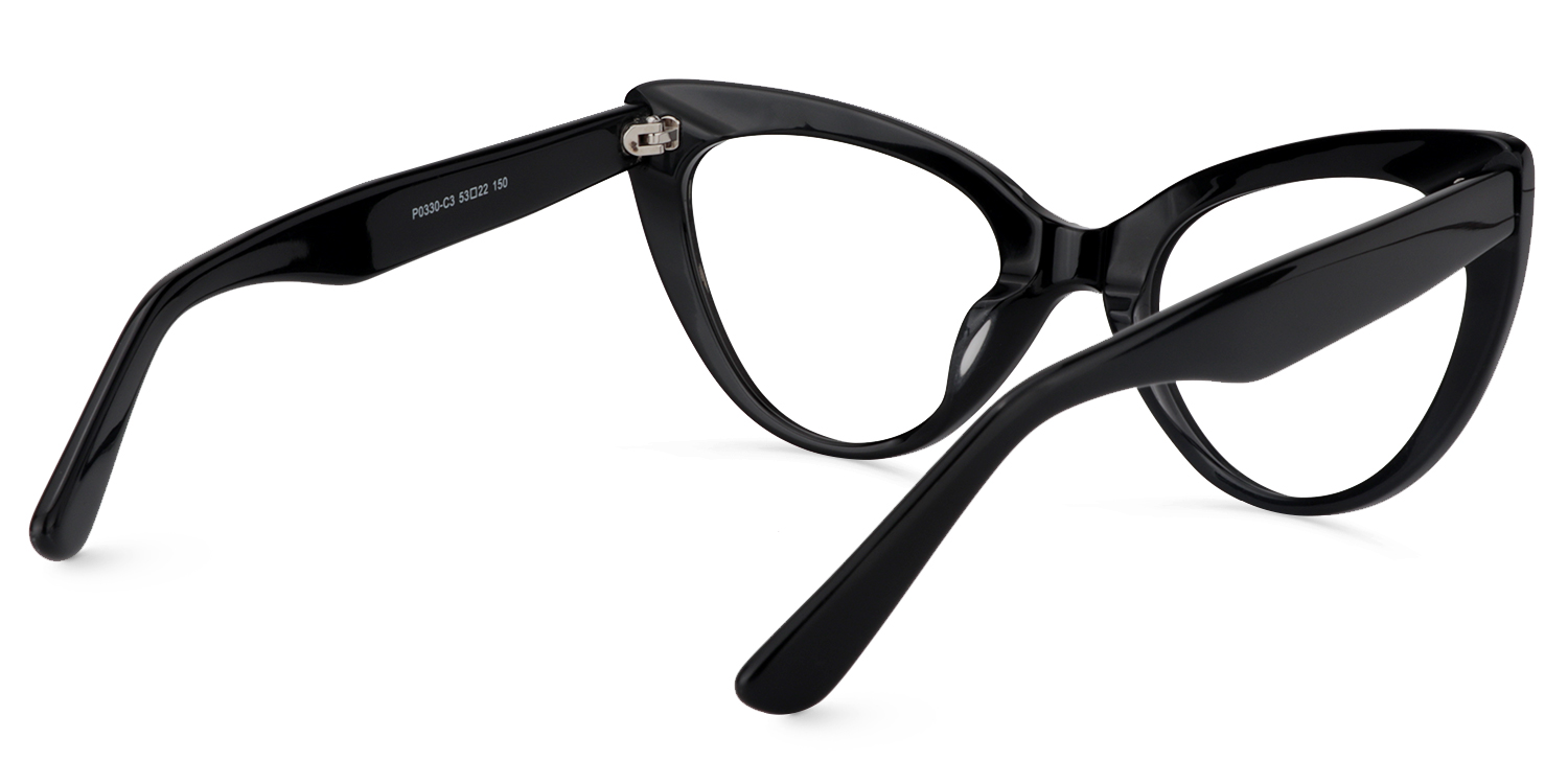 Claudette Cat Eye Black Glasses4