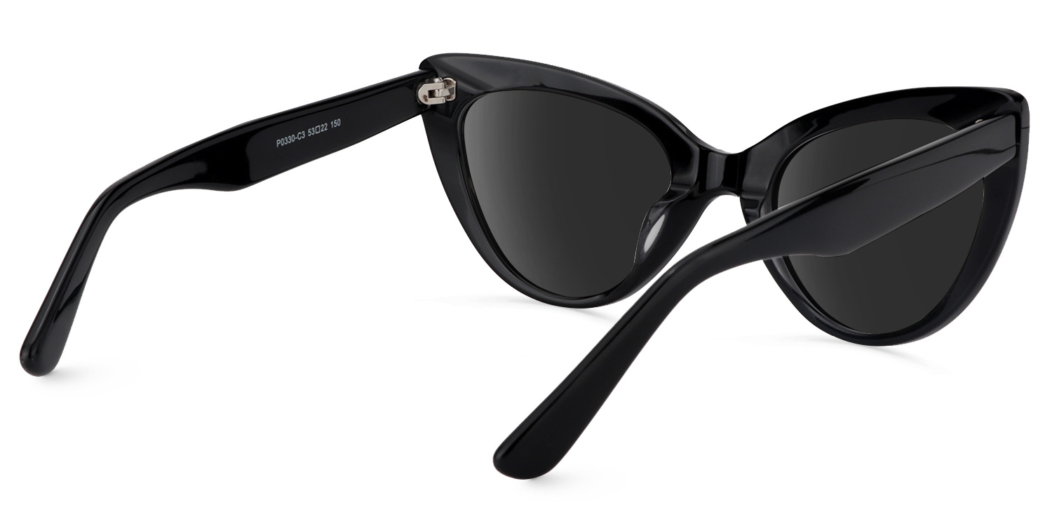 Claudette Cat Eye Black Sunglasses3