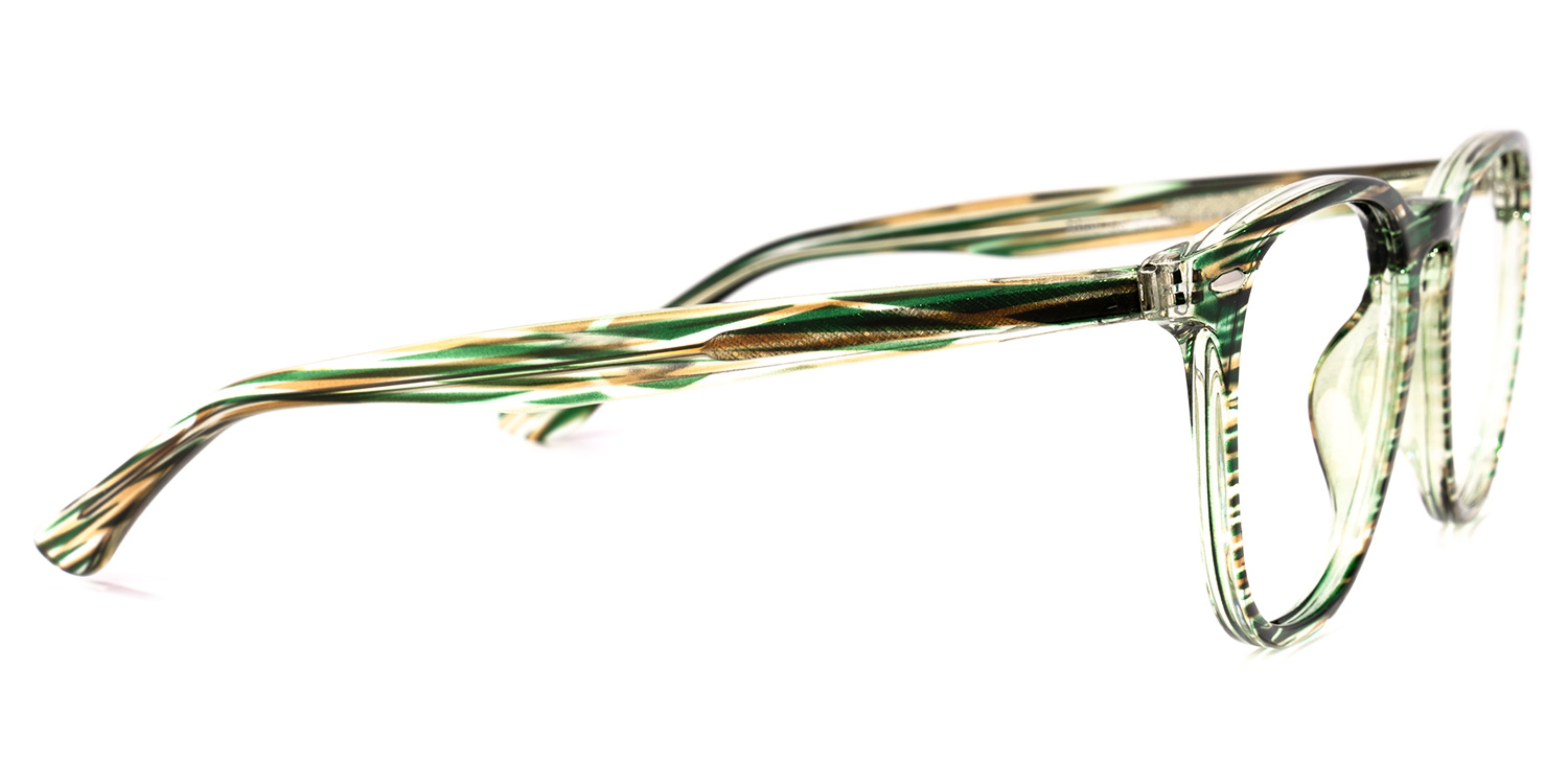 Powell Square Green Glasses | ZEELOOL UK2