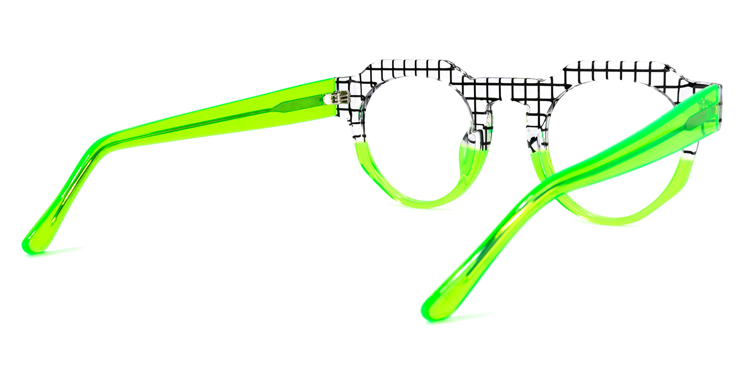 Karla Geometric Green Glasses | ZEELOOL UK4