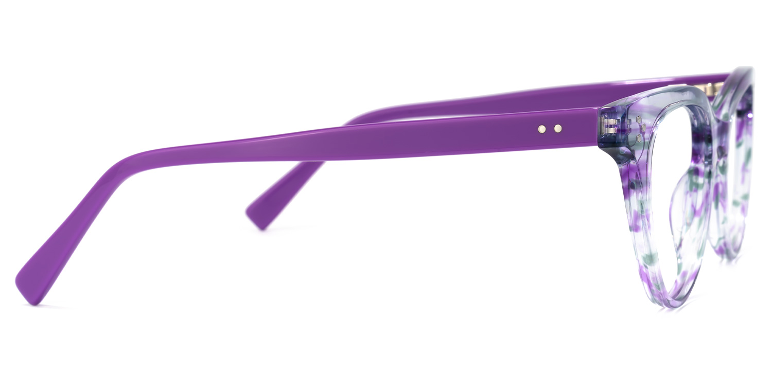Fuentes Cateye Purple Glasses2