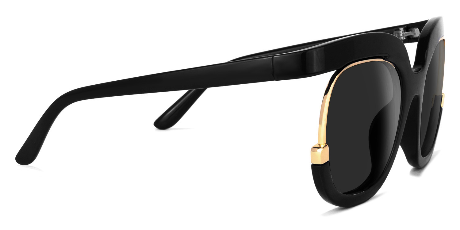 Darice Round Black Sunglasses | ZEELOOL UK2