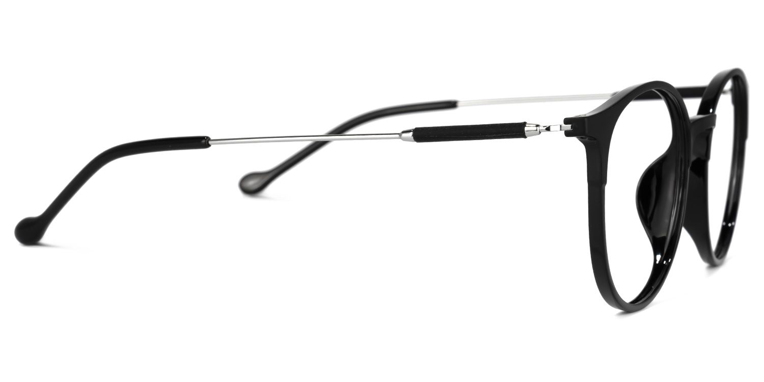 Gamble Round Black Glasses | ZEELOOL UK2
