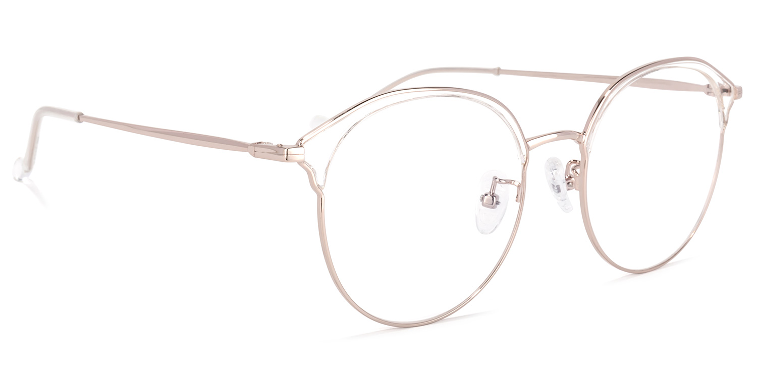 Edwards Geometric Rose-Gold Glasses | ZEELOOL UK2