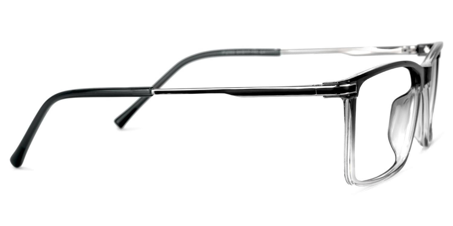 Mikysha Rectangle Gray Glasses | ZEELOOL UK2