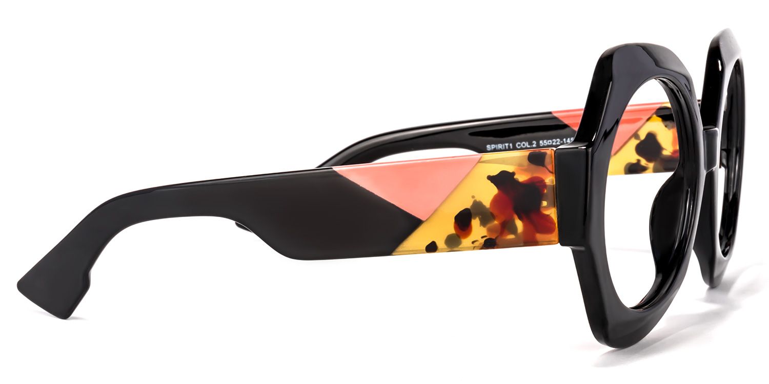 Geoffrey Geometric Black Glasses | ZEELOOL UK3