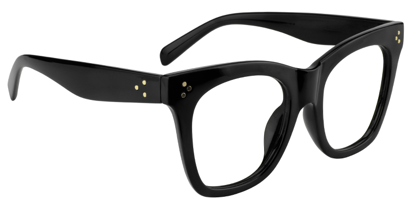 Gordon Rectangle Black Glasses2