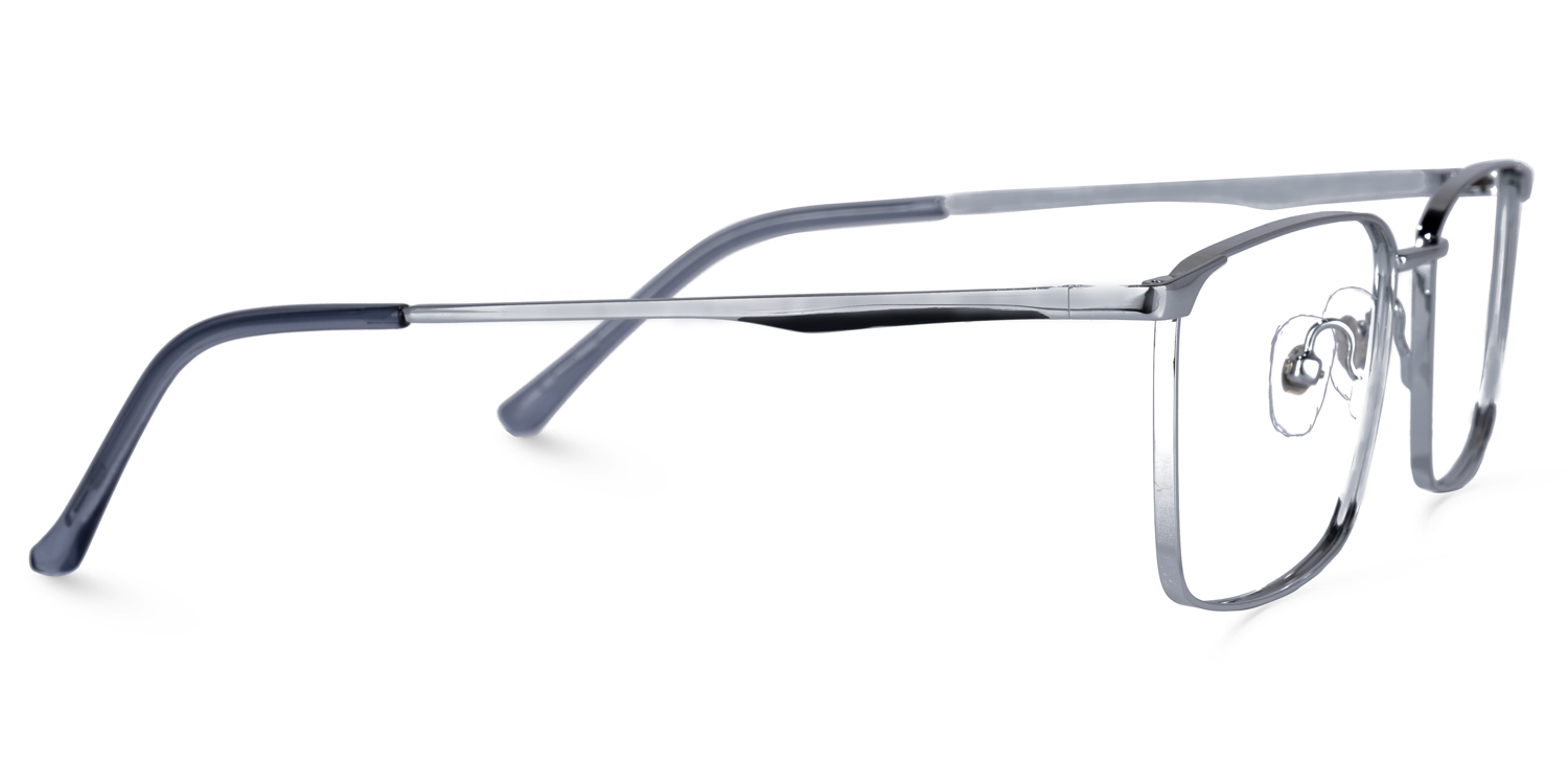 Tyrone Rectangle Silver Glasses2