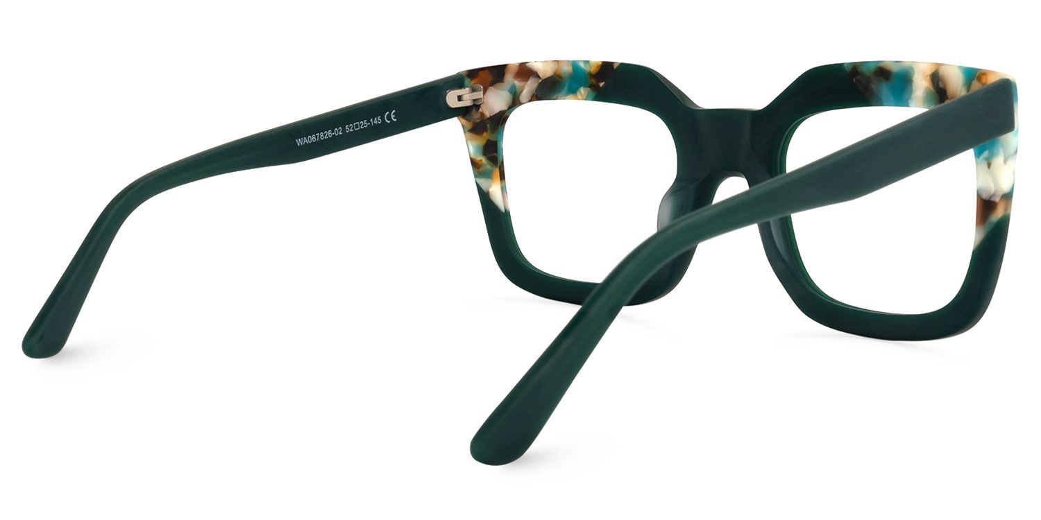 Carrasco Square Green Glasses | ZEELOOL UK3
