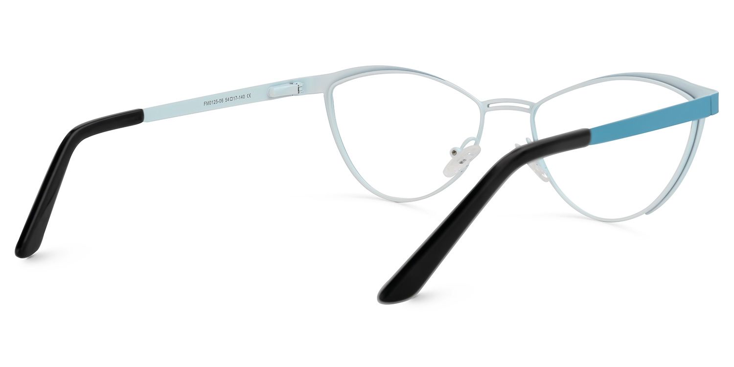 Sydney Cat Eye Blue Glasses | ZEELOOL UK3
