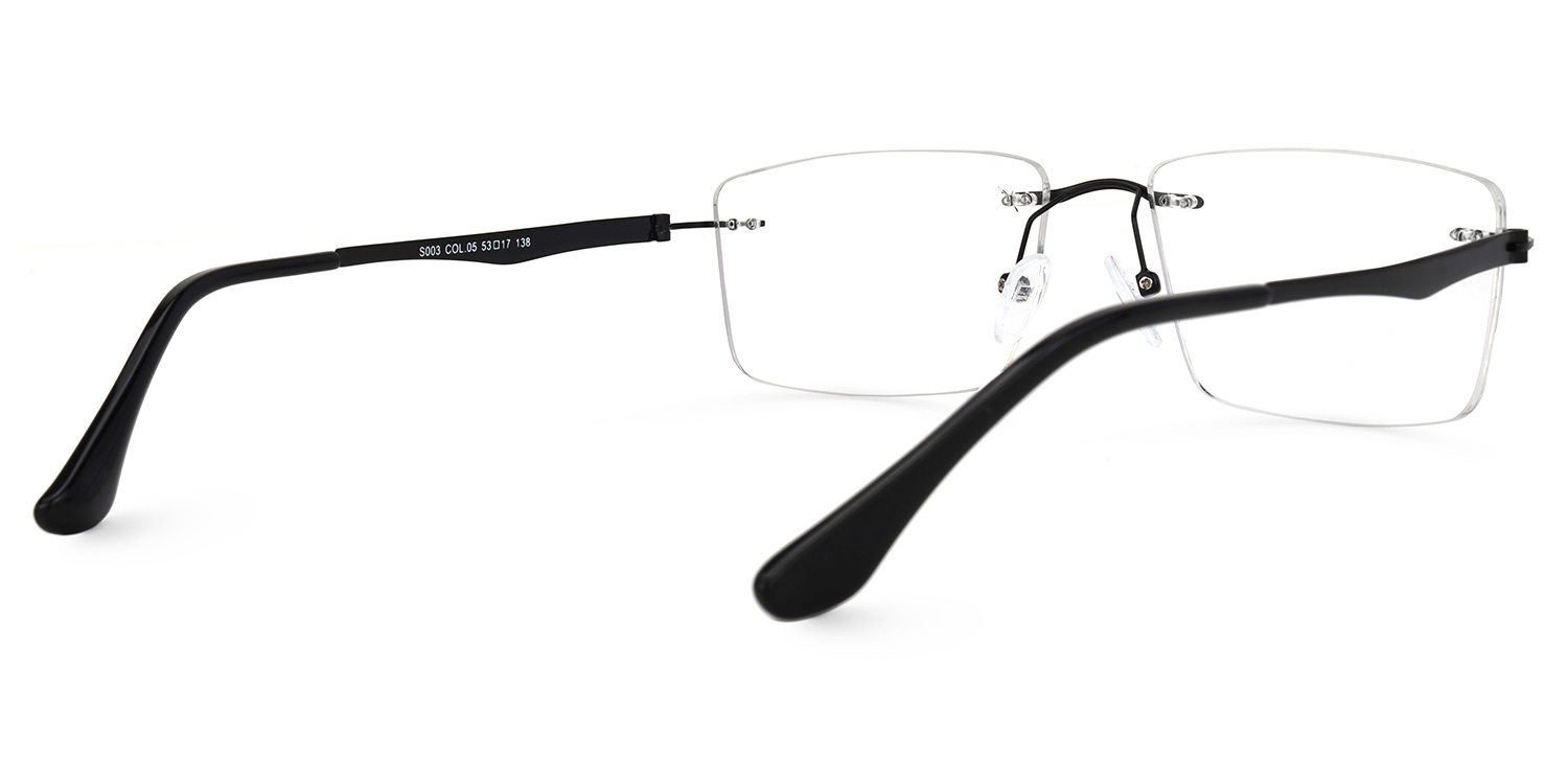 Hairston Square Black Glasses | ZEELOOL UK3
