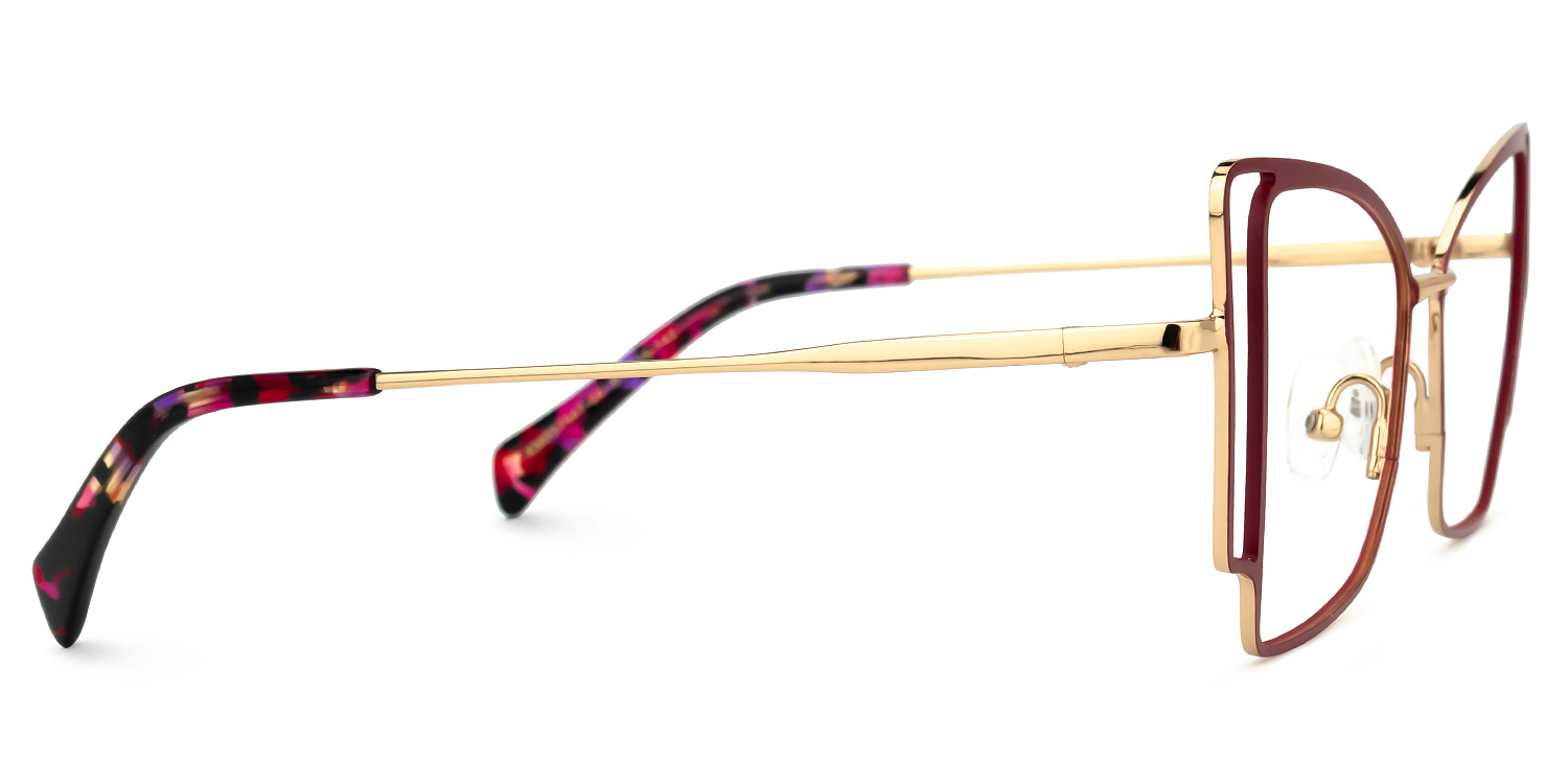 Tapacia Geometric Red Glasses | ZEELOOL UK2