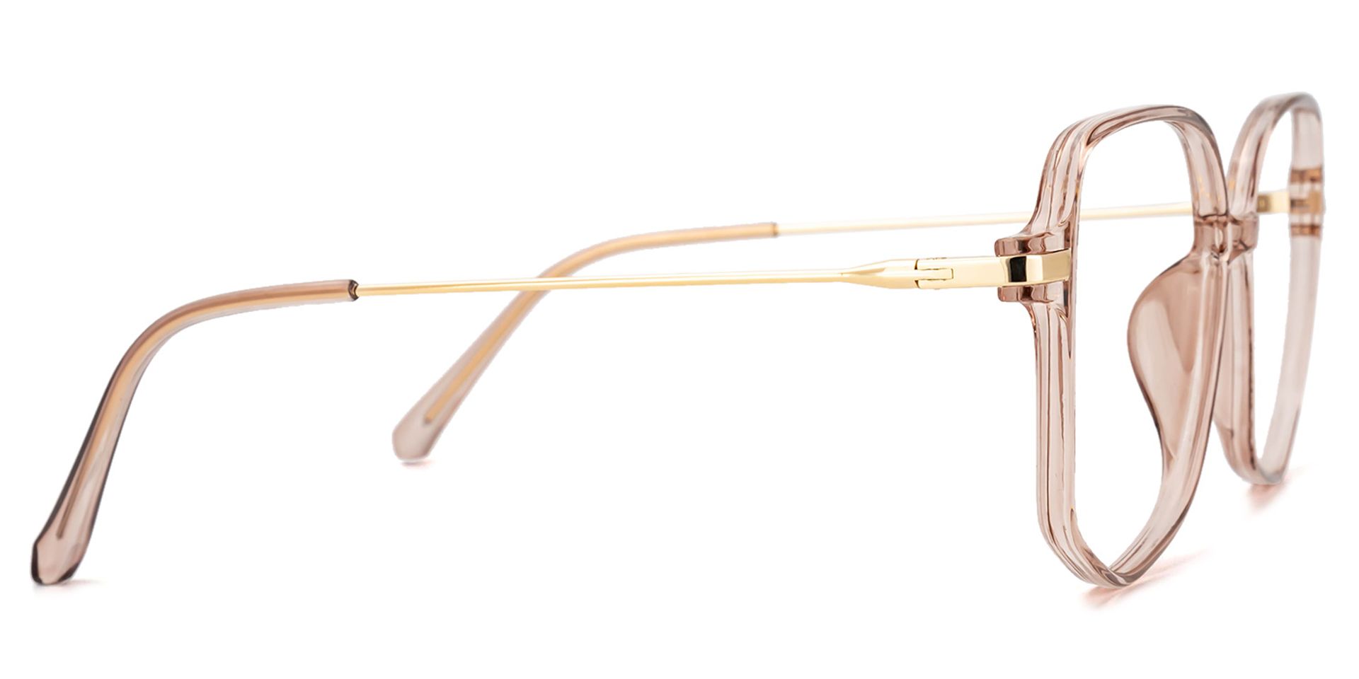 Payton Geometric Beige Frame Glasses | ZEELOOL UK2