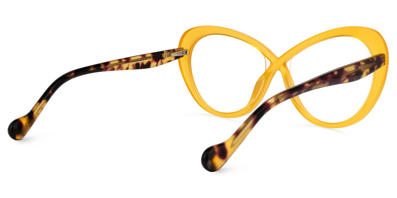 Charde Geometric Yellow Glasses | ZEELOOL UK3