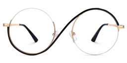 Flozif Black Round Glasses2