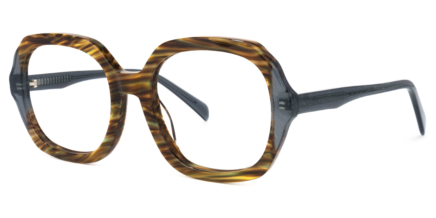 Raquell Square Brown Glasses | ZEELOOL UK1