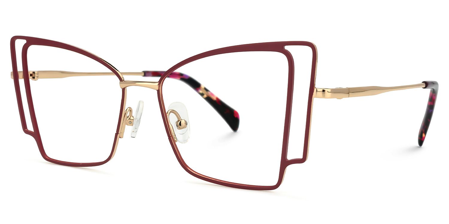 Tapacia Geometric Red Glasses | ZEELOOL UK1