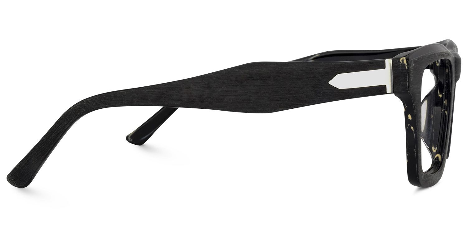 Rectangle Black Glasses | ZEELOOL UK3