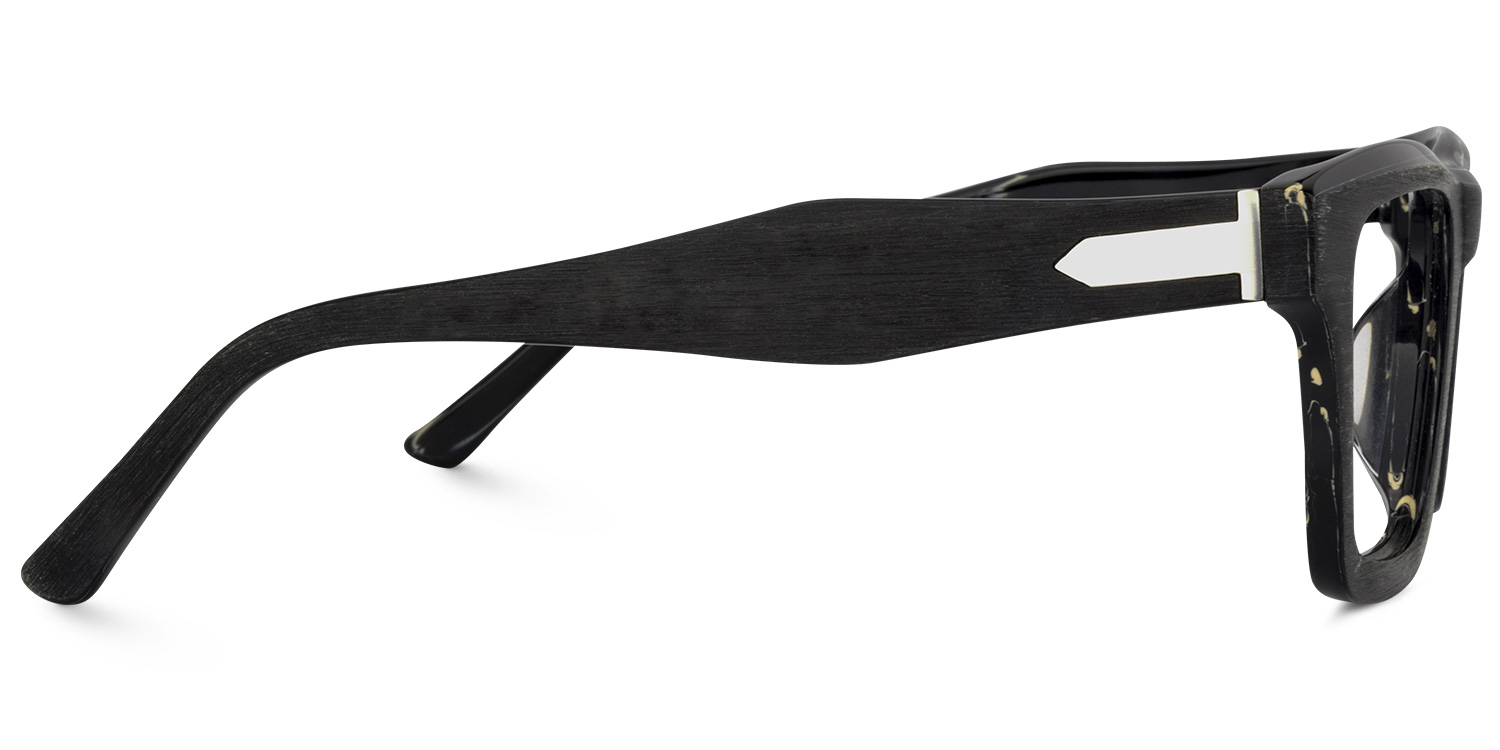 Rectangle Black Glasses | ZEELOOL UK3