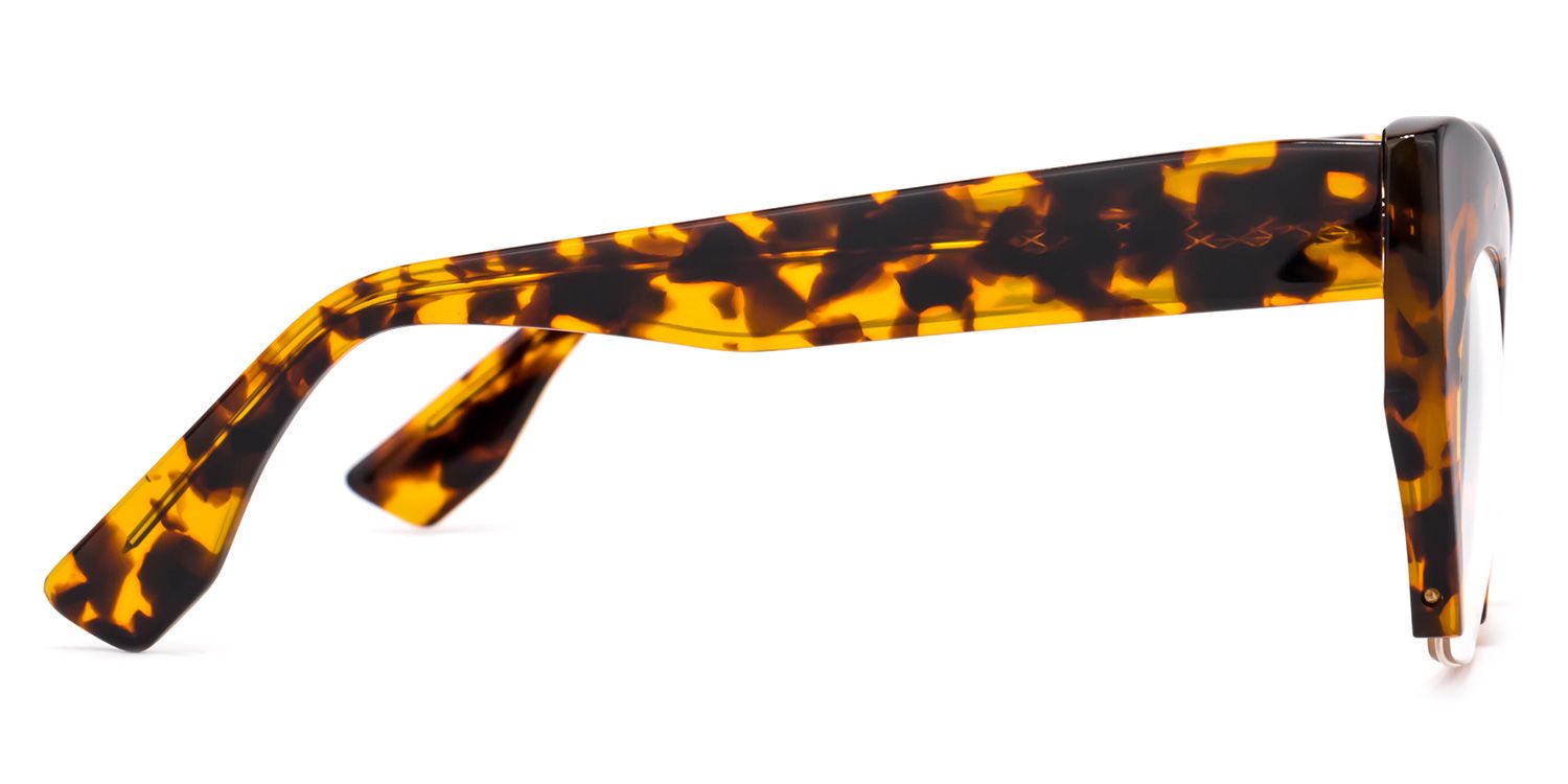 Kyle Cat Eye Yellow Tortoise Glasses | ZEELOOL UK3